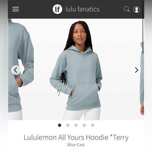 Lululemon All Yours Hoodie *Terry Blue Cast Size 4